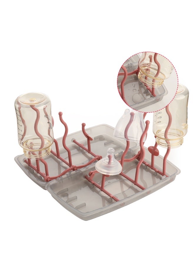 Baby Bottle Drying Rack Collapsible Reusable Bottle Dryer Holder or Bottles, Teats, Cups, Pump Parts - Image 2